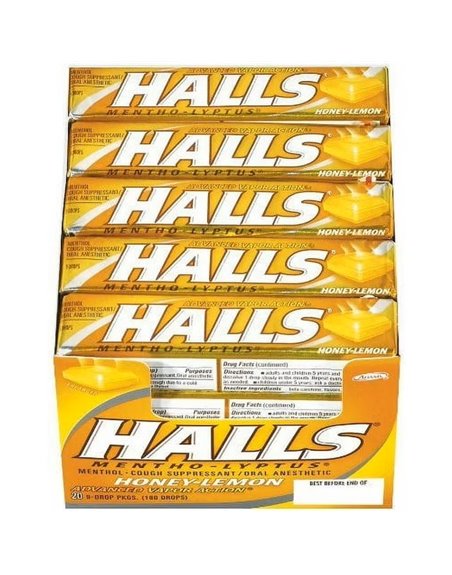 HALLS HONEY LEMON 20/1