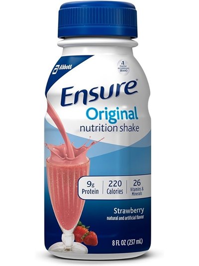 ENSURE PLASTIC STRAWBERRY 24/1 8OZ