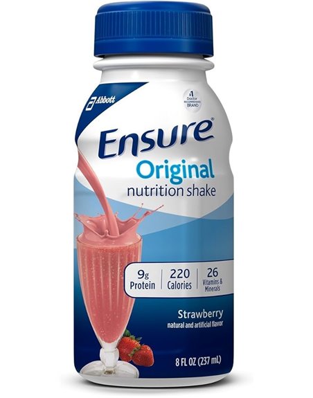 ENSURE PLASTIC STRAWBERRY 24/1 8OZ
