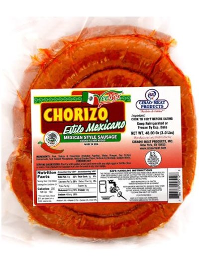 1923 VER-MEX CHORIZO 3LB / 6PK