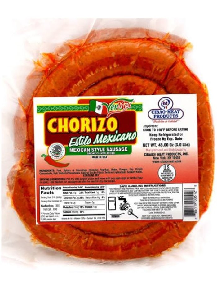1923 VER-MEX CHORIZO 3LB / 6PK