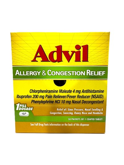 ADVIL ALLERGY & CONGESTION RELIEF 50/1