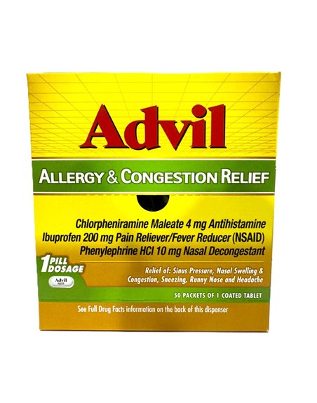 ADVIL ALLERGY & CONGESTION RELIEF 50/1
