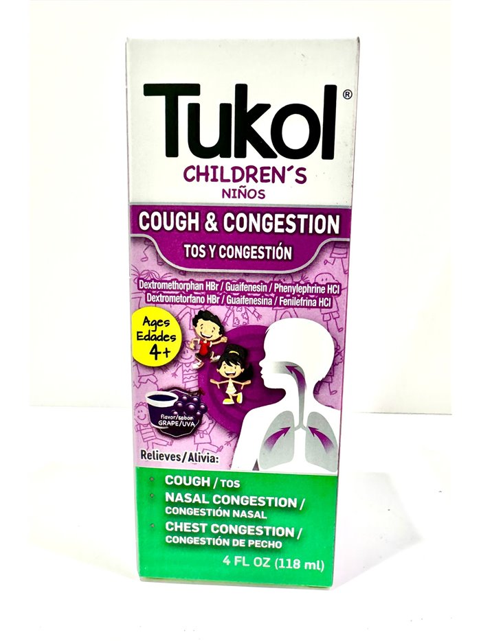 TUKOL CHILDREN'S GRAPE COUGH & CONGESTION 1/1 4OZ