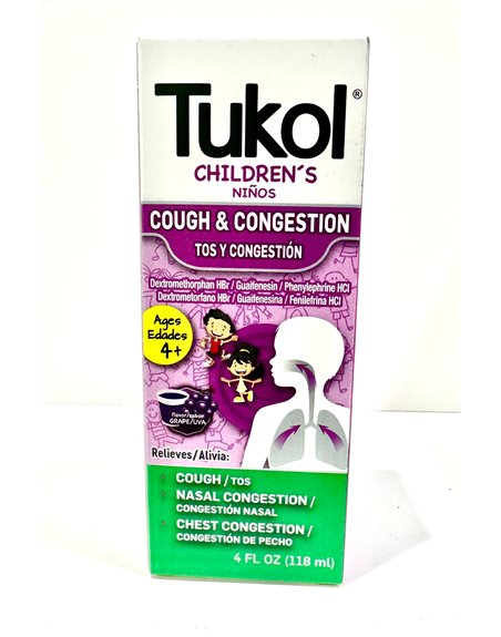 TUKOL CHILDREN'S GRAPE COUGH & CONGESTION 1/1 4OZ