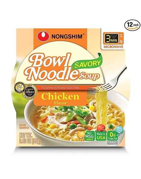 NONG SHIM BOWL CHICKEN 86GX12