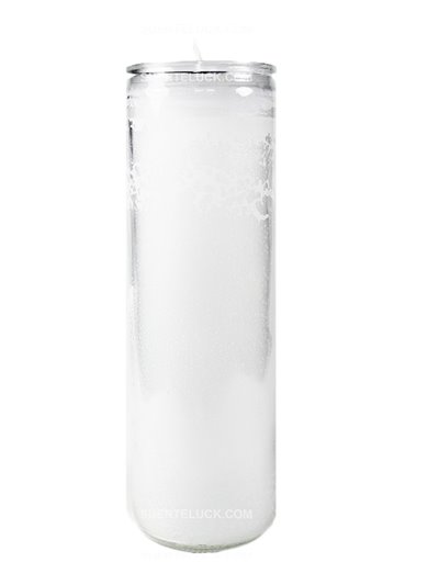 8.2" CANDLE WHITE PLAIN JAIR 12/1