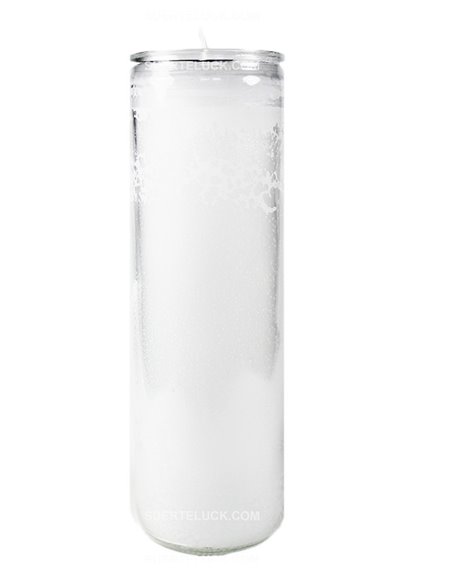 8.2" CANDLE WHITE PLAIN JAIR 12/1