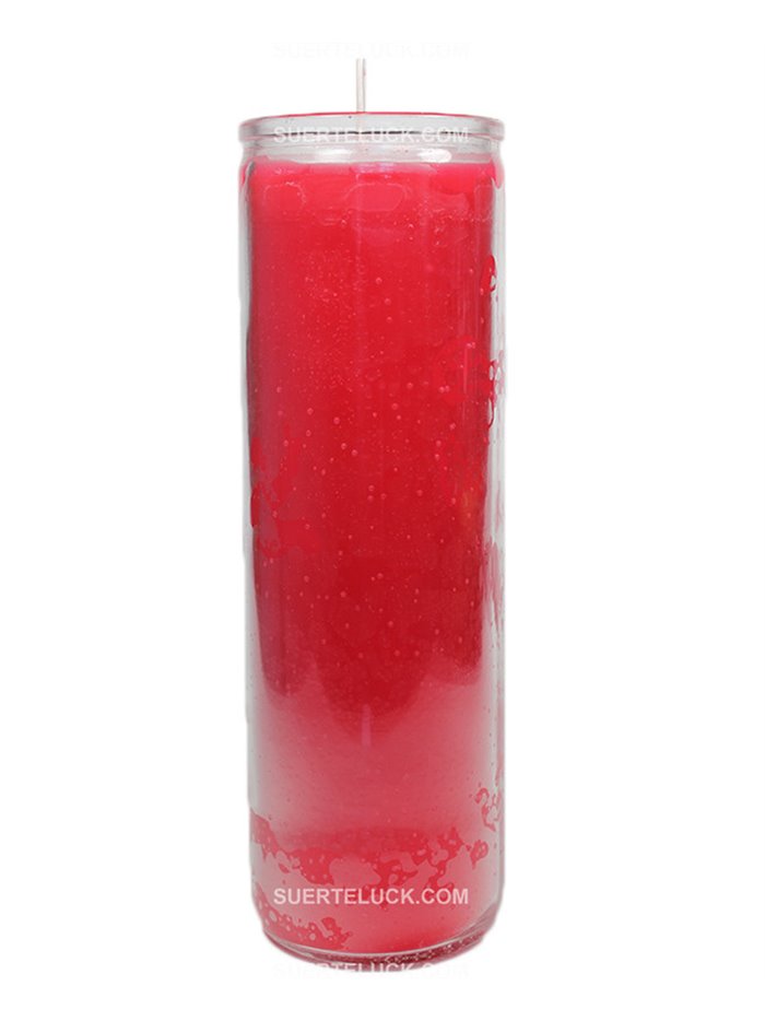 8.2" CANDLE RED PLAIN JAR 12/1