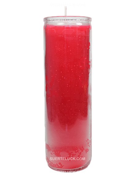 8.2" CANDLE RED PLAIN JAR 12/1