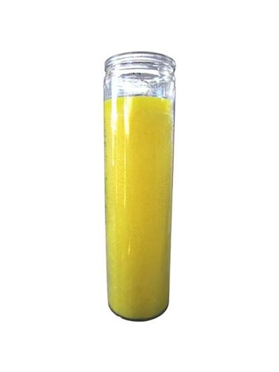 8.2" CANDLE YELLOW PLAIN JAR 12/1
