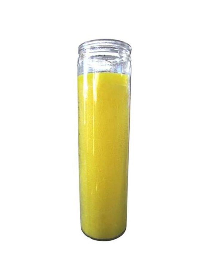 8.2" CANDLE YELLOW PLAIN JAR 12/1