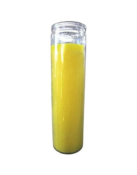 8.2" CANDLE YELLOW PLAIN JAR 12/1