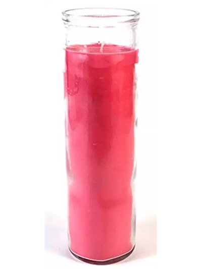 8.2" CANDLE PINK PLAIN JAR 12/1
