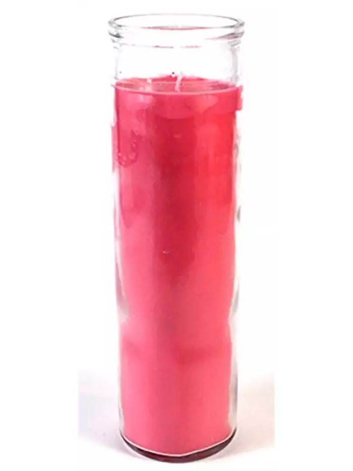 8.2" CANDLE PINK PLAIN JAR 12/1