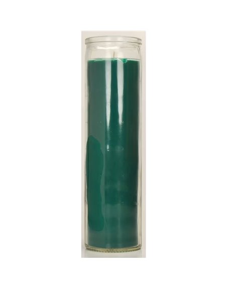 8.2" CANDLE GREEN PLAIN JAR 12/1