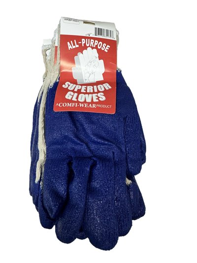 WORK GLOVES BLUE PALM 10/1