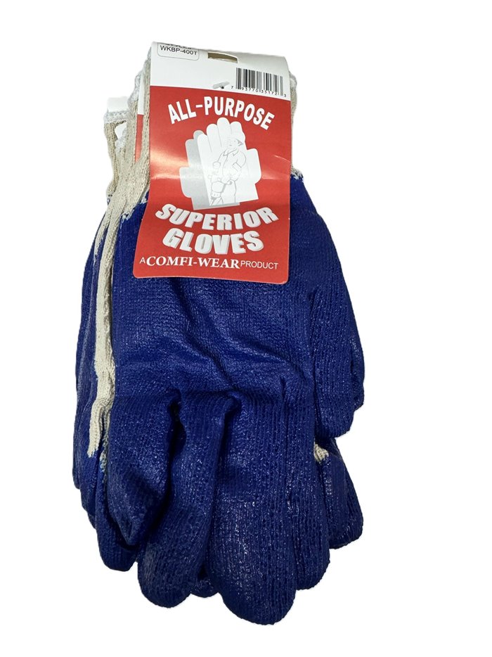 WORK GLOVES BLUE PALM 10/1