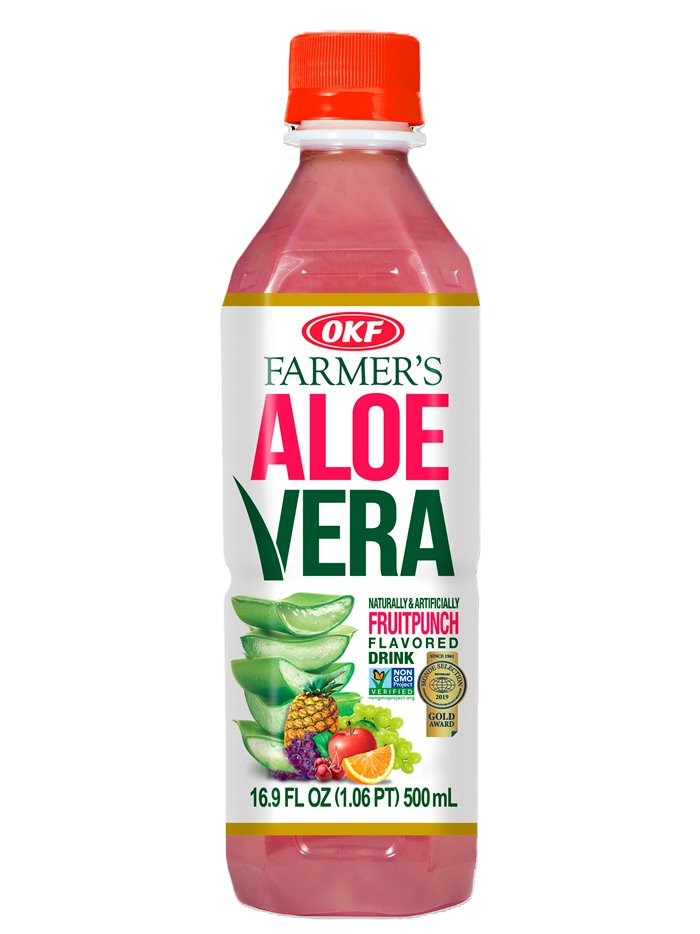FRUIT PUNCH OKF ALOE DRINK 12/1 1.5LT